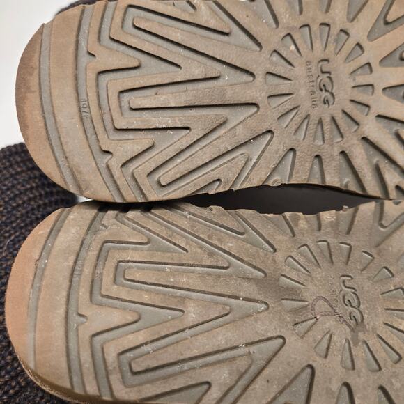 UGG 5819 Brown Cardy Classic Knit Sweater Foldable Button Boots Cozy Hygge, 9 - Picture 7 of 10